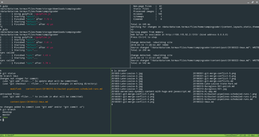 Cover image for Running Tmux for Termux on a Chromebook